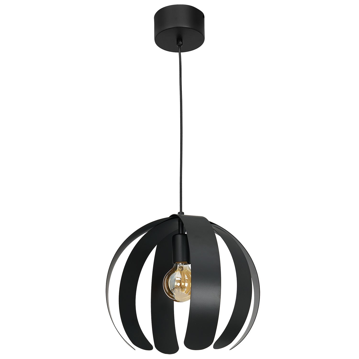 Luminex Single 3161 lampa wisząca zwis 1x60W E27 czarna