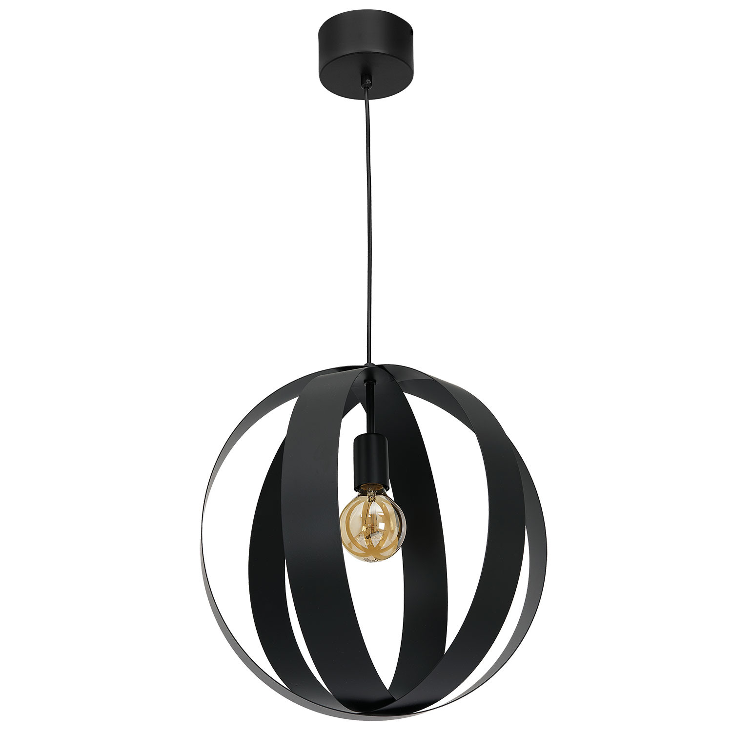 Luminex Single 3162 lampa wisząca zwis 1x60W E27 czarna