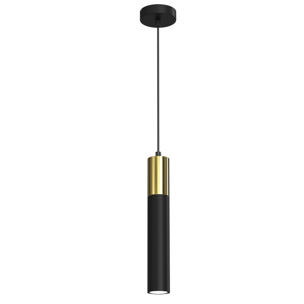 Luminex Cassa 4144 lampa wisząca zwis 1x8W GU10 czarna/złota