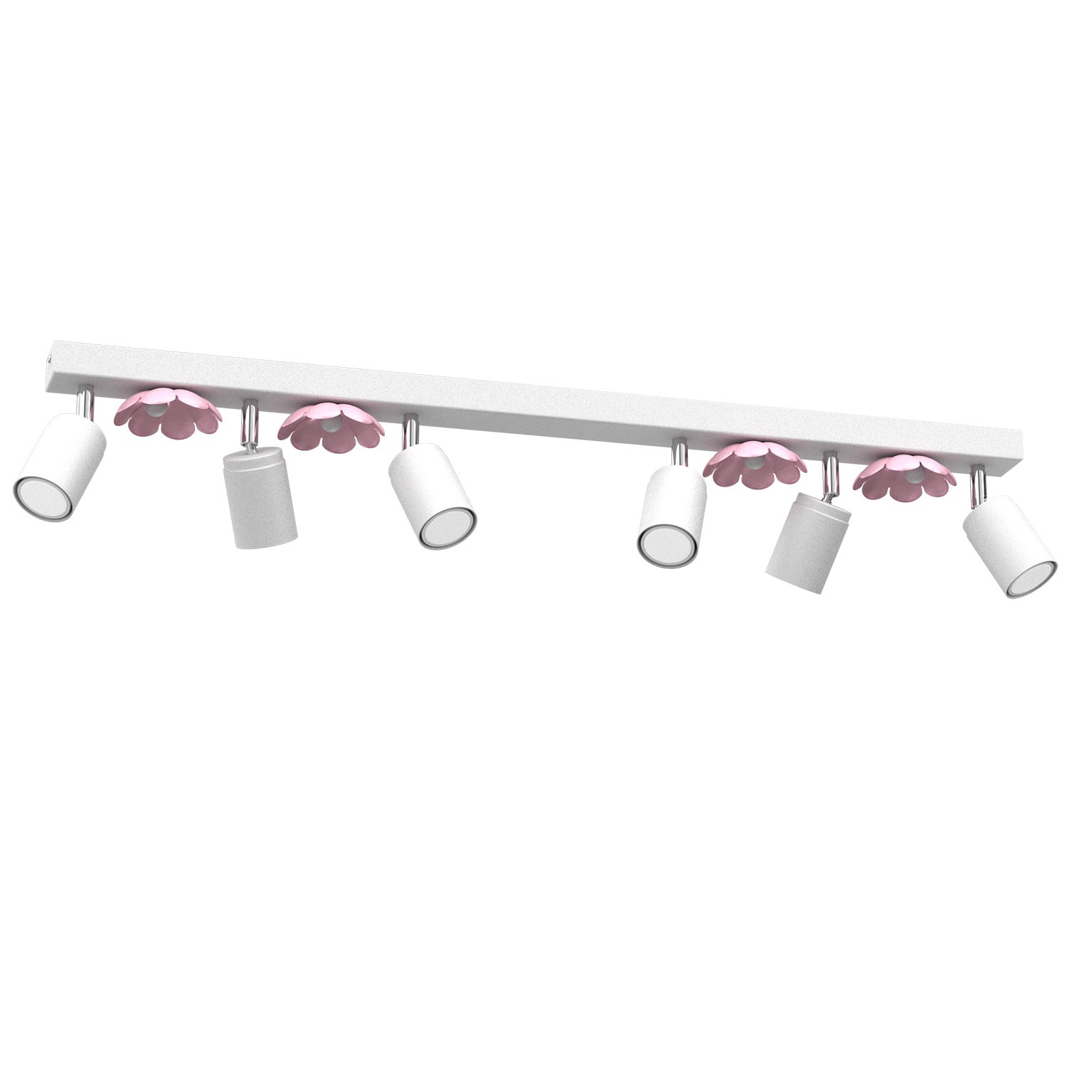 Luminex Flower 3879 plafon lampa sufitowa spot 6x8W GU10 biały/różowy