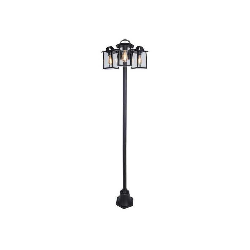 Lutec Kelsey 7273606012 lampa stojąca podłogowa 3x40W E27 czarna