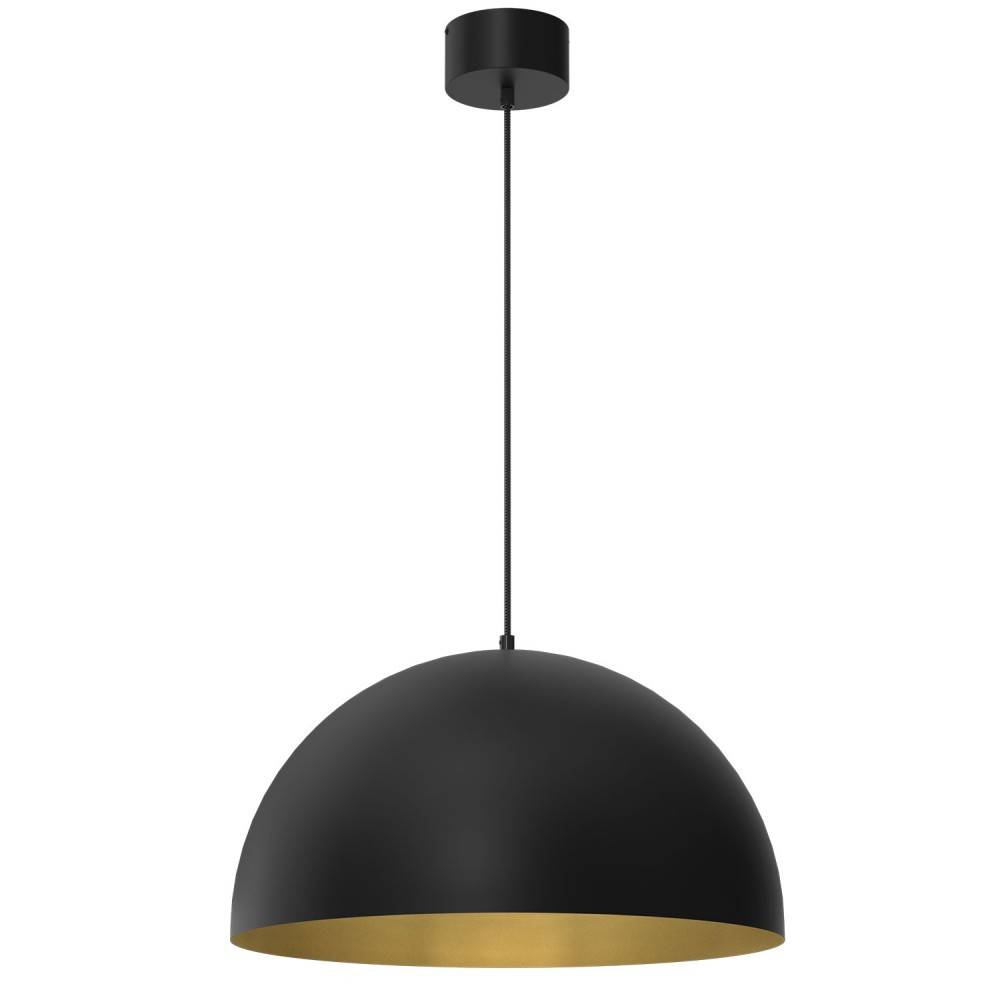 Luminex Single 3004 lampa wisząca zwis 1x60W E27 czarna/złota