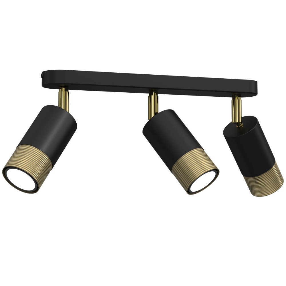 Luminex Link 3882 plafon lampa sufitowa 3x8W GU10 czarny/brązowy
