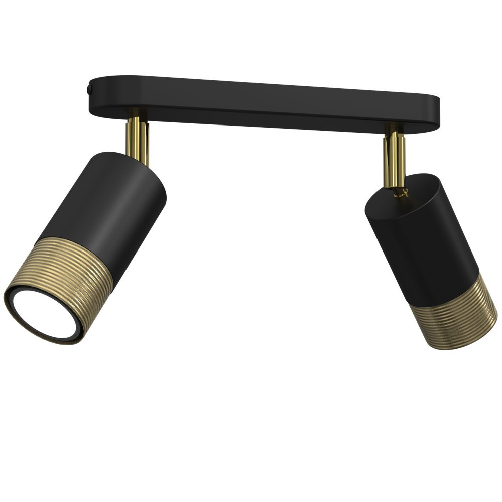 Luminex Link 3881 plafon lampa sufitowa 2x8W GU10 czarny/brązowy