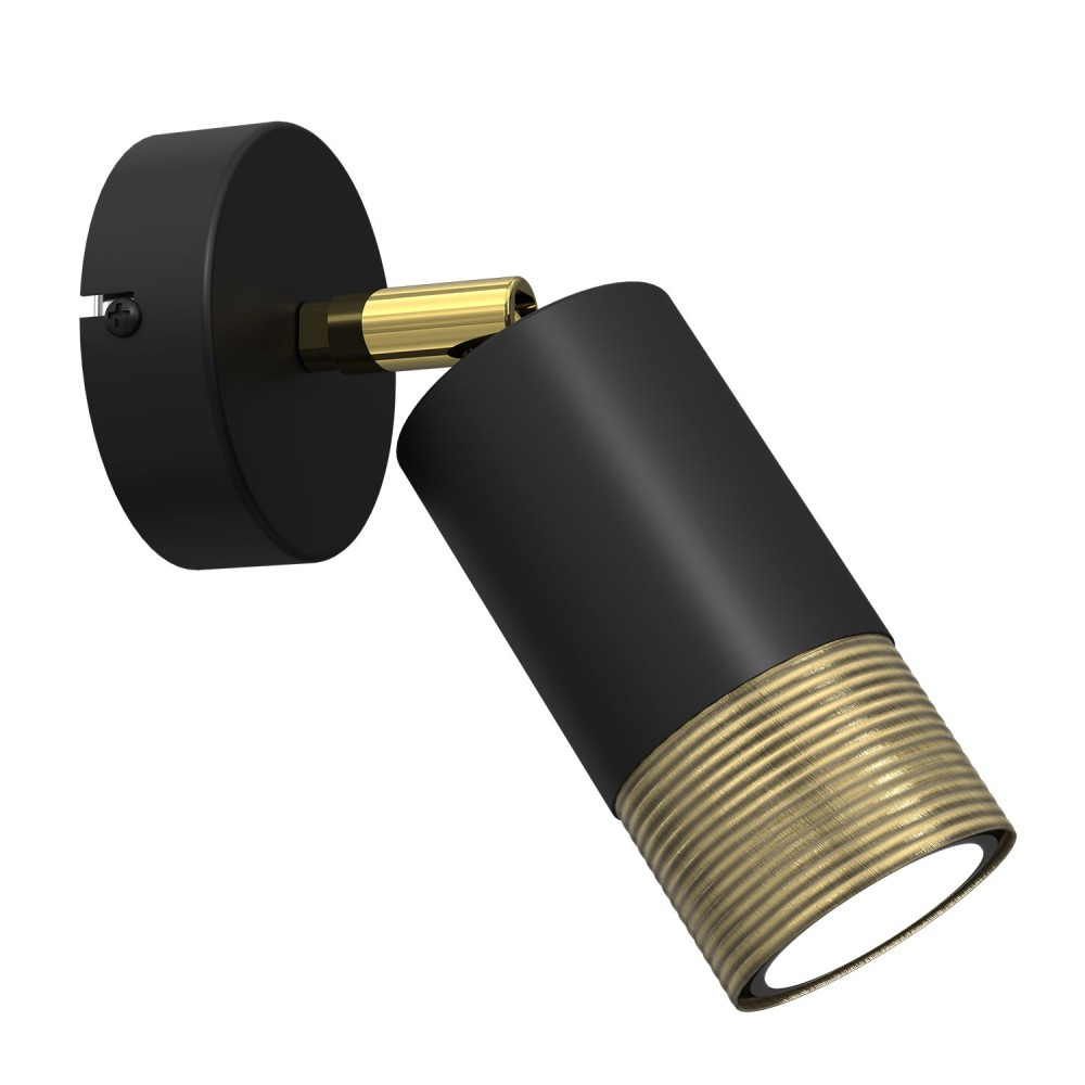 Luminex Link 3880 kinkiet lampa ścienna 1x8W GU10 czarny/brązowy