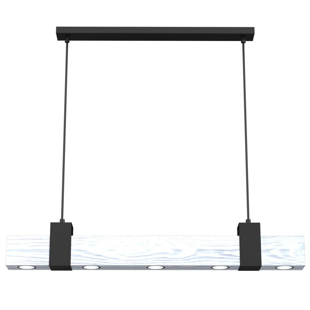 Luminex Belen 888 lampa wisząca zwis 5x8W GU10 czarna/drewniana