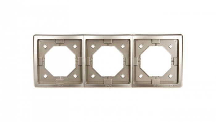 Kontakt Simon KONTAKT_SIMON Ramka potrójna IP44 BASIC STANDARD Satyna BMR3B/29