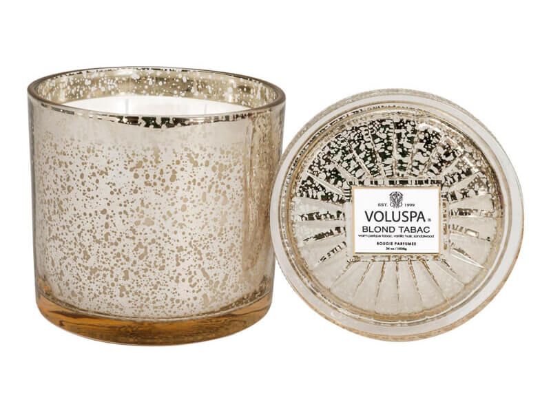 Voluspa Blond Tabac Grand Maison Glass Candle (100h)