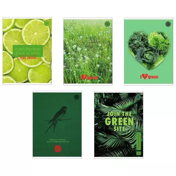 Zeszyt A5/80K kratka Think Green (5szt) - Ziemia Obiecana