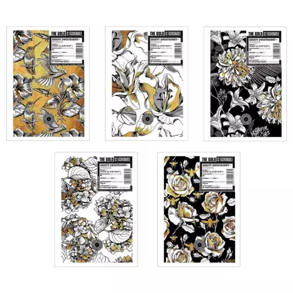 Zeszyt A5/60K linia Flowers Gold brokat (10szt) - Ziemia Obiecana