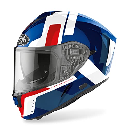 Airoh Kask Spark Shun, niebieski/czerwony Gloss, XL