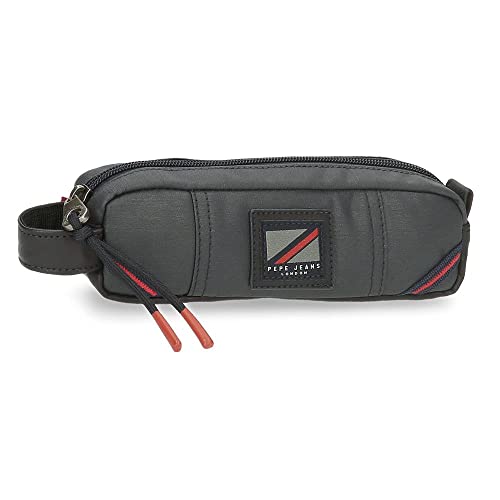 Pepe Jeans Hackney Piórnik szary, 19 x 5 x 3,5 cm, bawełna, poliester i PU, wielokolorowy (wielokolorowy), única, etui, różnokolorowy (różnokolorowy), única, etui