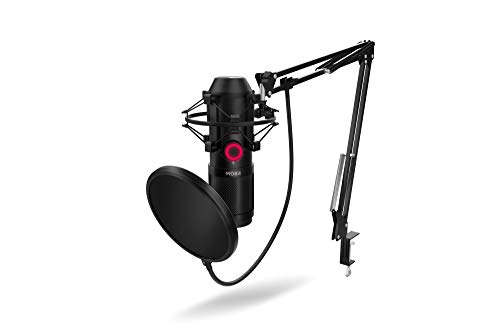 KROM KAPSULE zestaw mikrofonów strumieniowych -NXKROMKPSL- Jednokierunkowy mikrofon z dwoma kondensatorami kapsułkowymi, 3,5 mm audio, mocowaniem anty-wstrząsowym i filtrem pop