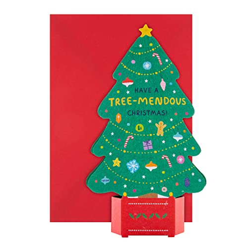 Hallmark Otwarta kartka świąteczna - współczesny wzór 3D Pop Up Drzewo
