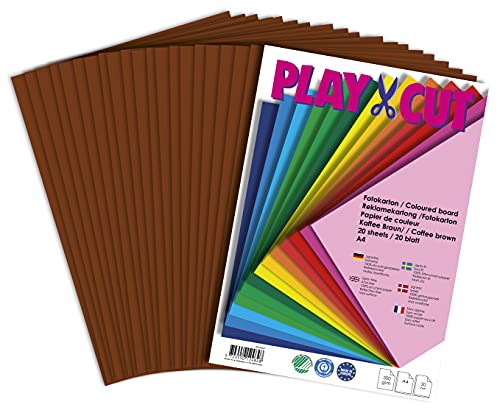 PLAY-CUT, Karton fotograficzny, A4, 300 g/m2, kawa Brunn, 20 arkuszy, jednokolorowy