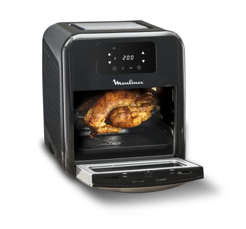 Moulinex Easy Fry Oven & Grill AL5018 - Frytkownica powietrza bez oleju 9 w 1 do smażenia, pieczenia, Grill i więcej, powłoka nieprzywierająca, 8 programów do zdrowej żywności - 11L, 6 osób