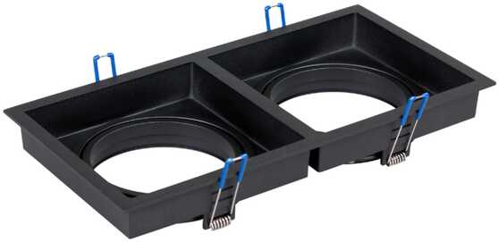 Oprawa wpuszczana oczko sufitowe CROSTI LANA SQ DUE szer. 30,3x15cm czarny