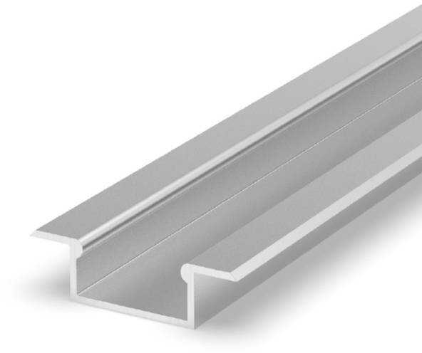 Profil LED P6-2 wpuszczany anodowany 200cm na taśmy 13mm srebrny