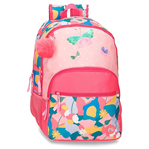 Roll Road Precious Flower Plecak szkolny, Różowy, Talla única, plecak szkolny