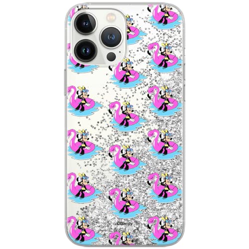 ERT GROUP etui na telefon Apple Iphone 12 Mini, case oryginalny i oficjalnie licencjonowany przez Disney, wzór Minnie 023, optymalnie dopasowane, z efektem płynnego brokatu