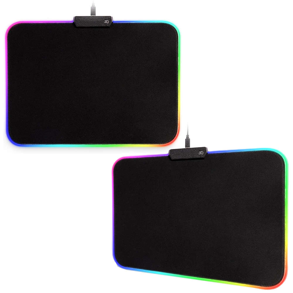 Podkładka pod mysz na biurko Gamingowa podświetlenie LED 35x25cm Black