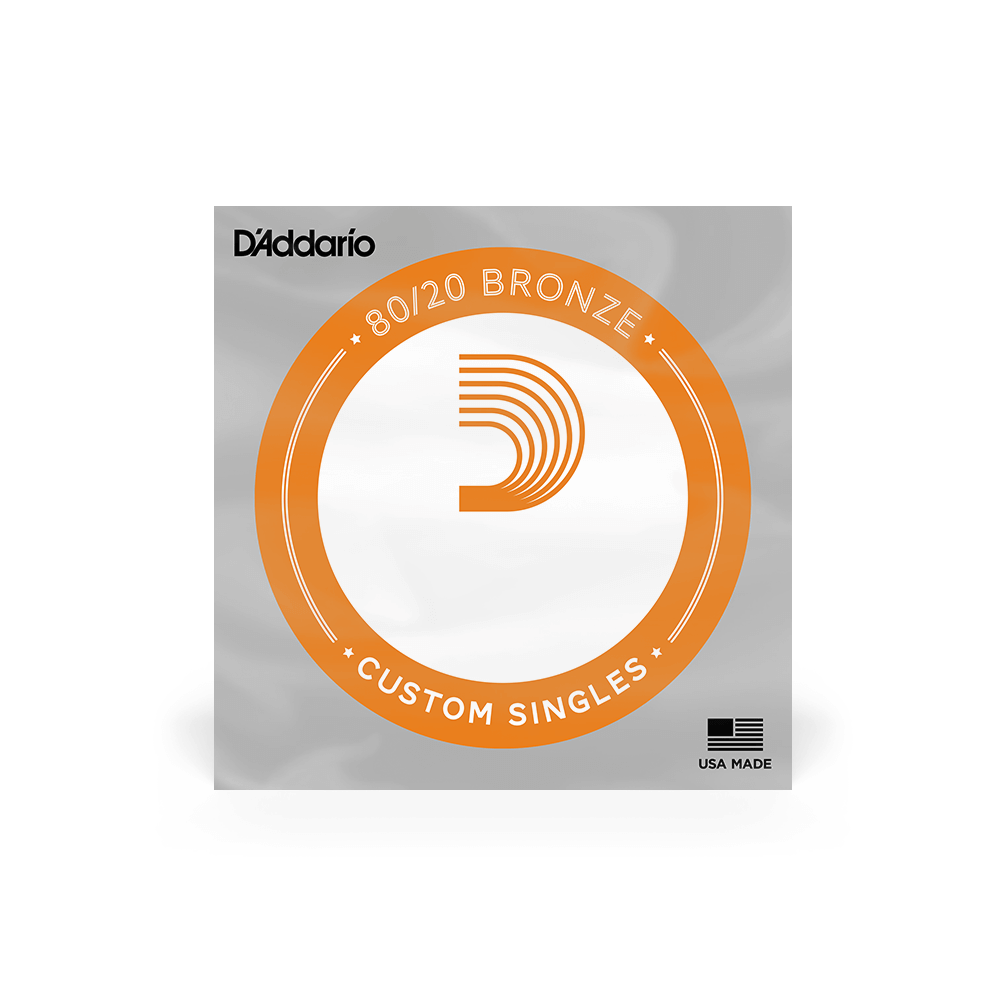 D'Addario BW024 80/20 Bronze pojedyncza struna do gitary akustycznej .024