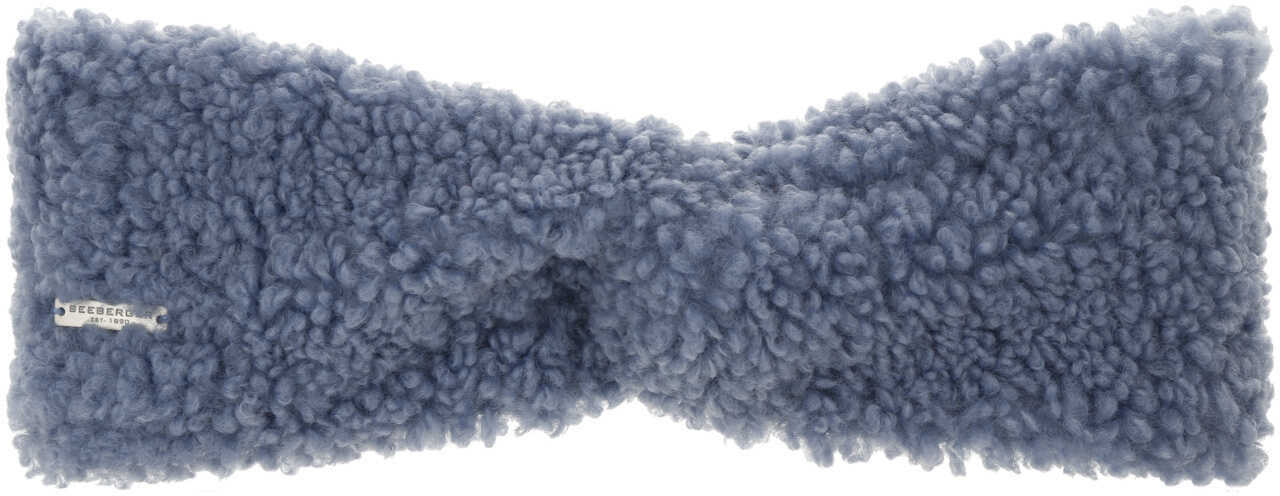 Opaska na Czoło Teddy Fur by Seeberger, niebieski, One Size
