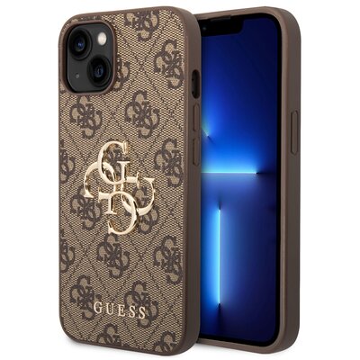 Etui Guess 4G Big Metal Logo do Apple iPhone 14 Plus Brązowy