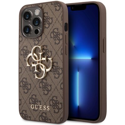 Etui Guess 4G Big Metal Logo do Apple iPhone 14 Pro Brązowy