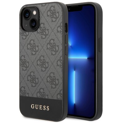 Etui Guess 4G Stripe Collection do Apple iPhone 14 Plus Szary