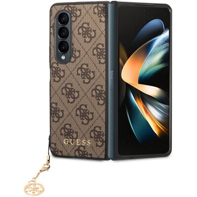 Guess GUHCZFD4GF4GBR F936 Z Fold 4 brązowy/brown hard case 4G Charms Collection