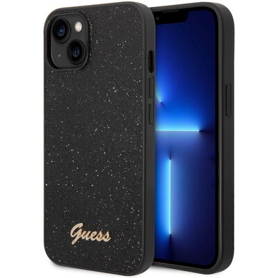 Etui Guess Glitter Script do Apple iPhone 14 Czarny