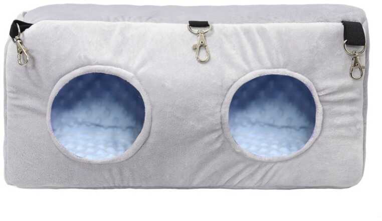 MIMIKO - Domek podwójny dla małych ssaków błękitny 40x20x20cm