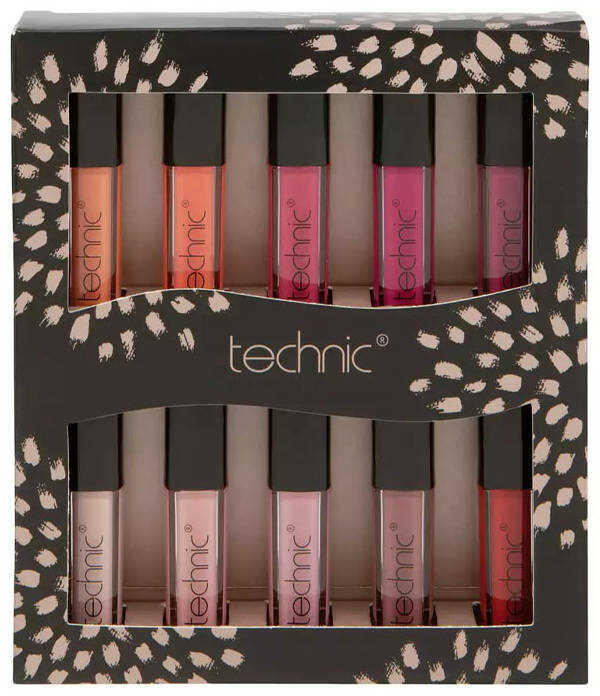 Palety i zestawy do makijażu - Technic Lip Set zestaw pomadek do ust 10x 2,5ml - grafika 1