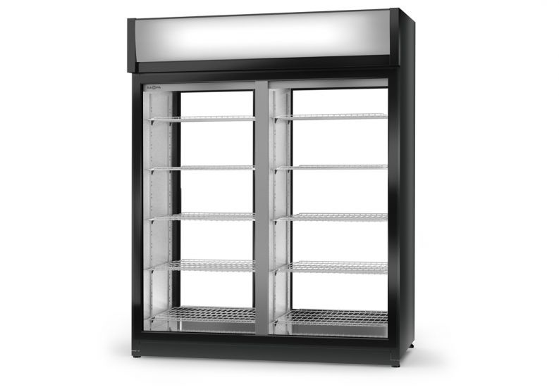 Energooszczędna szafa chłodnicza dwustronnie przeszklona RAPA SCh-2SR 1D AG 1200 ecoline