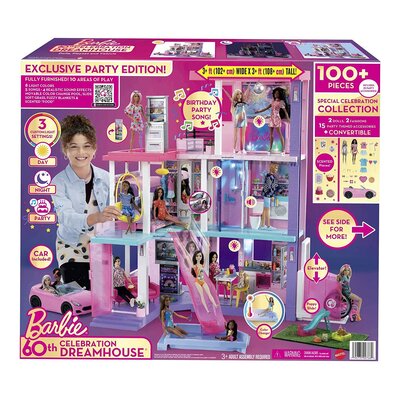 Barbie Domek Dla Lalek Dreamhouse Deluxe Zestaw + 2 Lalki 60 Rocznica