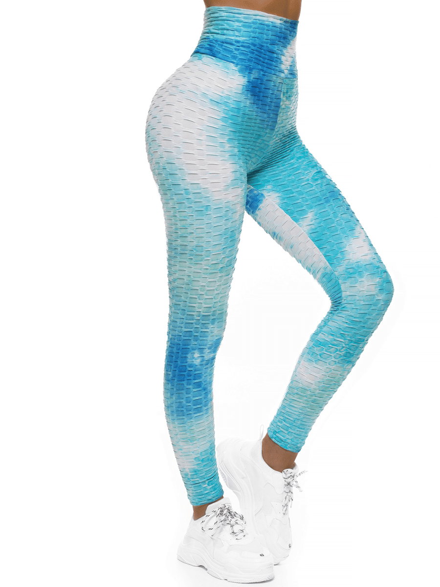 Legginsy damskie błękitne OZONEE JS/YW88030 - Ozonee