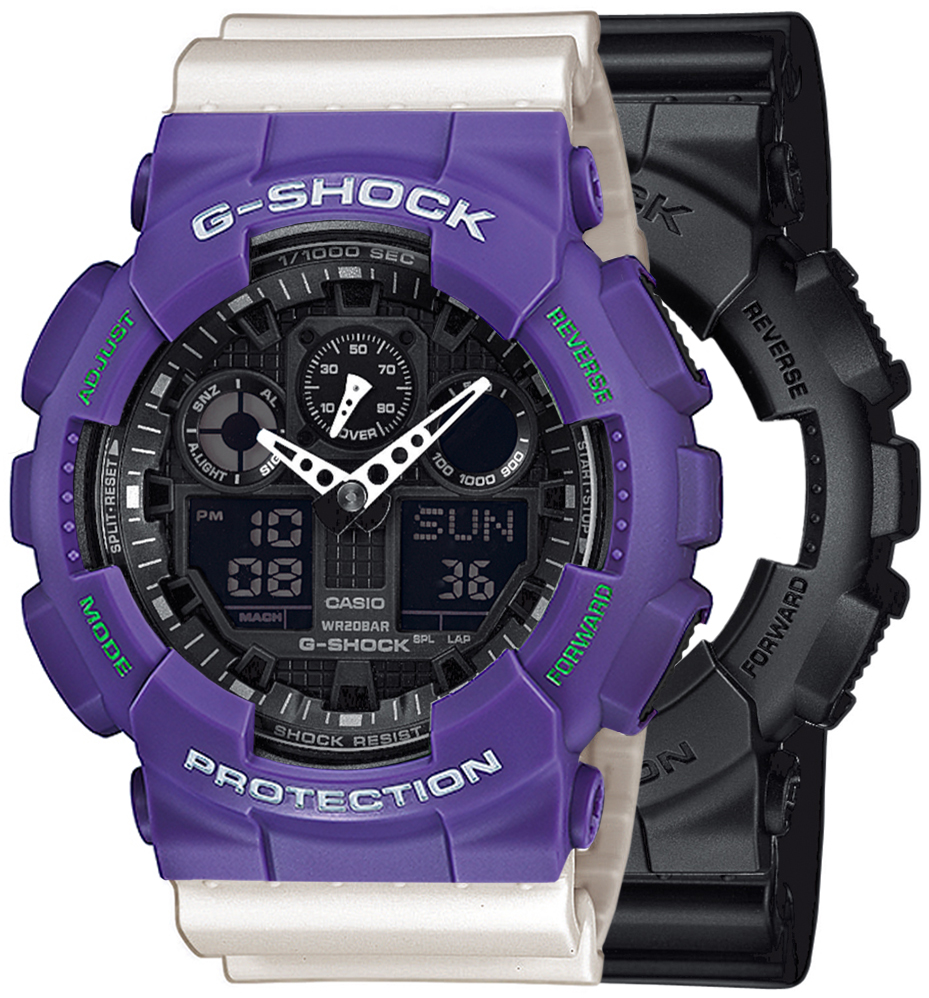 Zegarek G-SHOCK SET GA-100-1A1ER + BEZEL 10498250 + PASEK 10395227