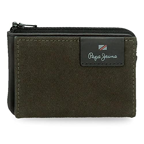 Pepe Jeans Hilltop Portfel z Kartką, Jedyny w swoim rodzaju, zielony, única, Portfel z kartą