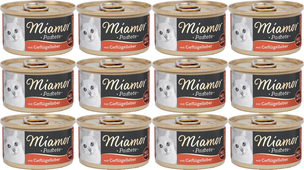 Miamor Pastete wątróbka drobiowa 12x85g puszka