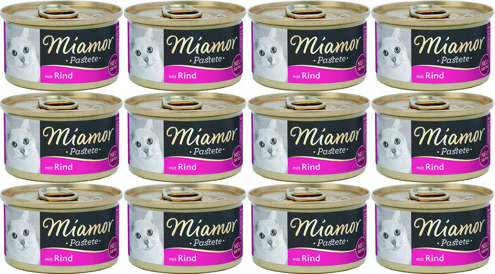 Miamor Pastete wołowina 12x85g puszka