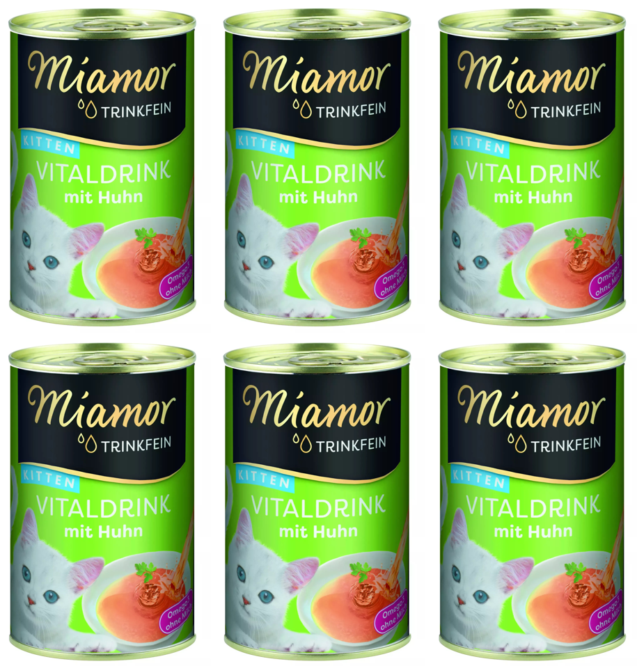 Miamor VitalDrink Kitten z kurczakiem 6x135ml