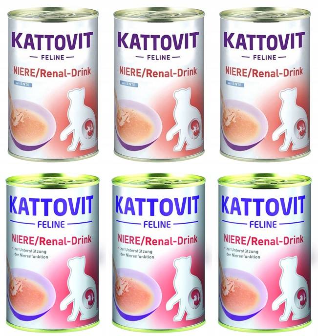 Kattovit Drink Niere/Renal kurczak/kaczka 6x135ml puszka
