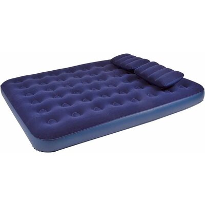 Jilong Queen Size CB zestaw Maxi podwójne łóżko powietrza z 2 oddzielnymi poduszka i pompa ręczna, welur i powierzchnia do leżenia 203 x 152 x 22 cm 216054