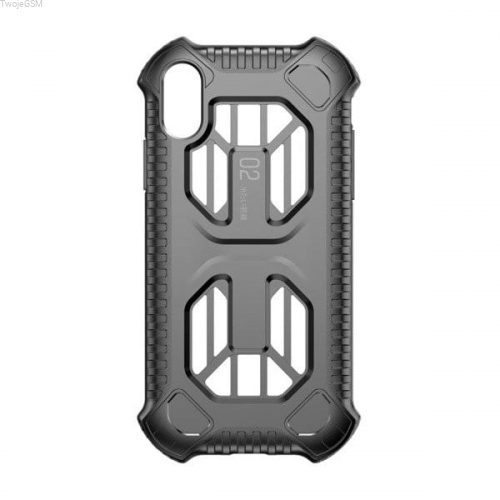 Baseus Cold Front Cooling Case wytrzymałe etui pokrowiec z otworami wentylacyjnymi Apple iPhone XR czarny (WIAPIPH61-LF01) - Czarny WIAPIPH61-LF01