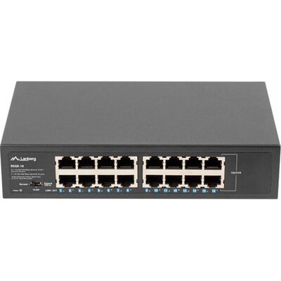 Lanberg Switch Rack 10' 19' 16 Port 1GB Gigabit