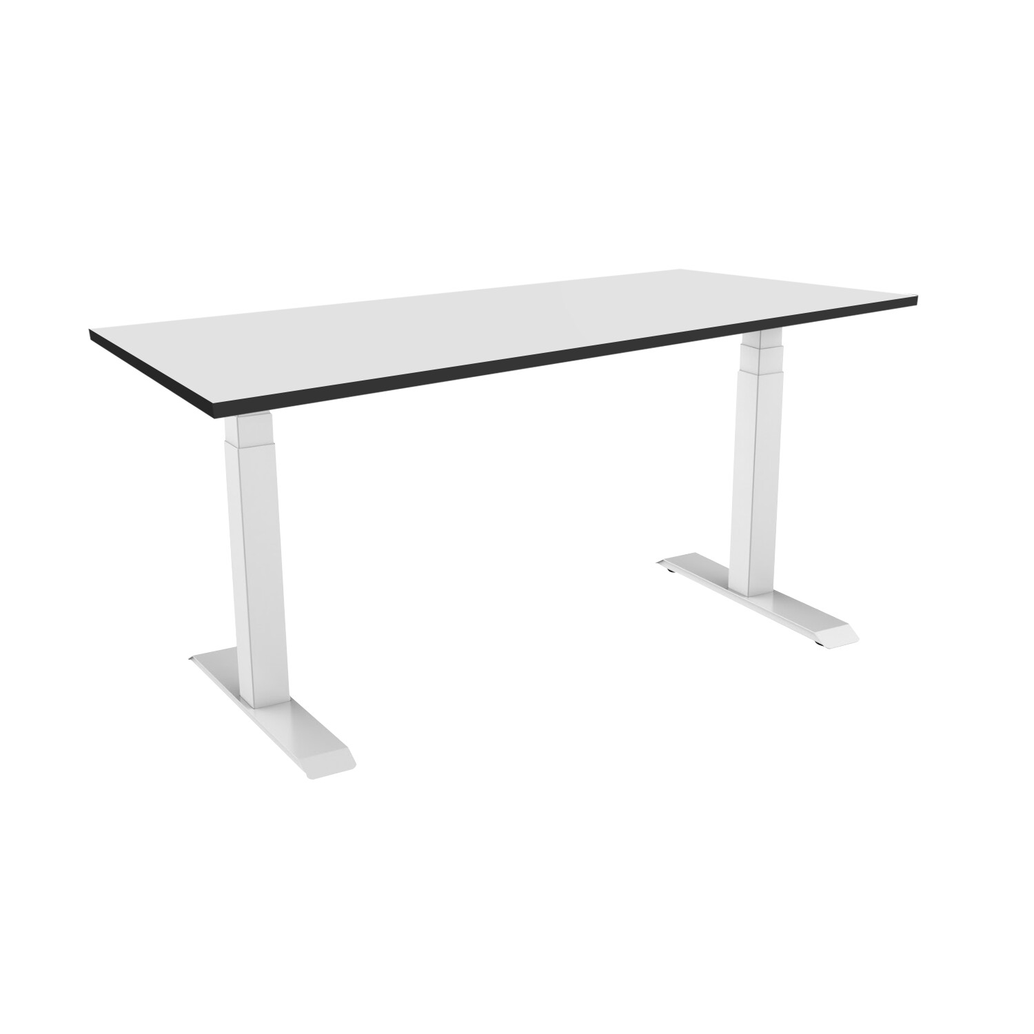 celexon Professional eAdjust-58123 biurko elektryczne z regulacją wysokości białe z białym blatem HPL 125 x 75 cm
