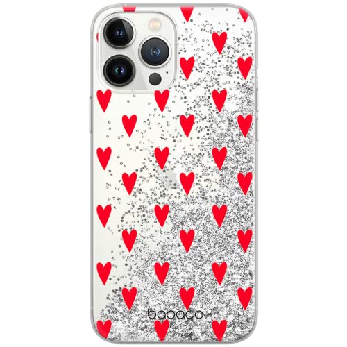 ERT GROUP etui na telefon Apple Iphone XS Max, case oryginalny i oficjalnie licencjonowany przez Babaco, wzór Hearts 004, optymalnie dopasowane, z efektem płynnego brokatu