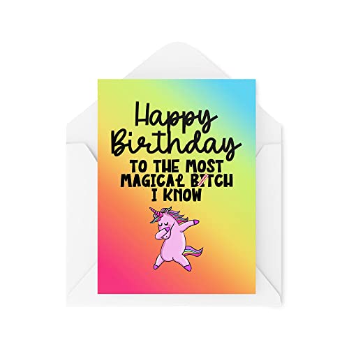 Śmieszne nowości kartki z życzeniami | To The Most Magical... I Know | Urodzinowa siostra najlepsza przyjaciółka | przekomarzanie się zabawny żart | CBH1333