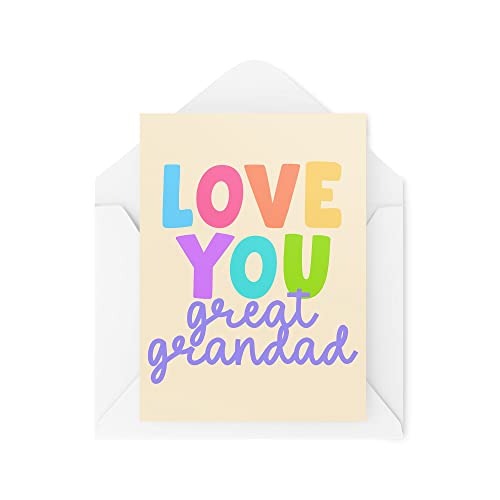 Śmieszne nowości kartki okolicznościowe | Love You Grandad | Urodziny dziadek pradziadek Myślący o Tobie przekomarzanie się zabawny żart | CBH1300